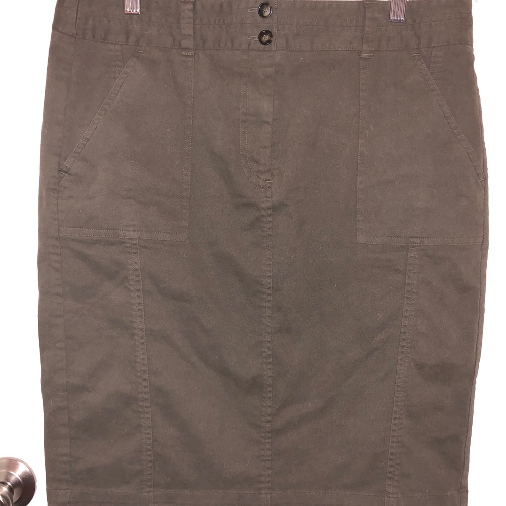 Ann Taylor LOFT Olive Khaki Skirt - Size 12